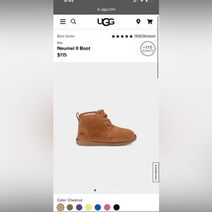 UGG neumel boots (BIG KIDS SIZE)